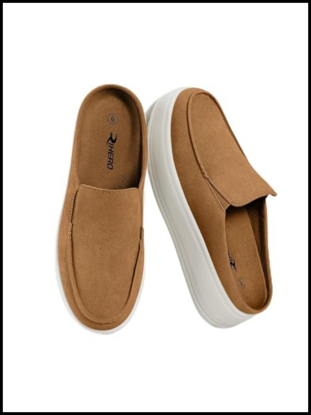 Platform Mules with Memory Foam - Comfortable Slip On Mule Shoes